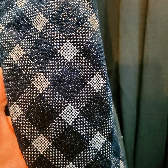 Vintage Amanda Stewart Hunter Green Robe Contraat Check Collar and Sleeves - Picture 3 of 8